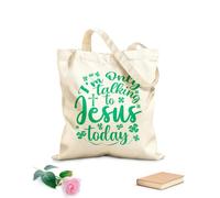 AILOONG Customizable pattern canvas bags i'm only talking to jesus today 340g/m² thick fabric Matches clothing