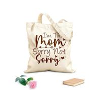 AILOONG Customizable pattern canvas bags i'm that mom sorry not sorry mother day 340g/m² thick fabric Matches clothing