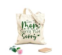 AILOONG Customizable pattern canvas bags i'm that mom sorry not sorry mother day 340g/m² thick fabric Matches clothing