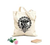 AILOONG Customizable pattern canvas bags indias elephant grandeur 12 oz thick fabric Matches clothing 31x36cm Medium