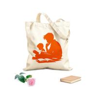 AILOONG Customizable pattern canvas bags inspiring children reading together silhouette 340g/m² thick fabric Matches clothing