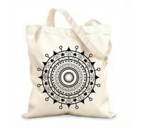 AILOONG Customizable pattern canvas bags intricate and mandalas 12 oz thick fabric Matches clothing 35x40cm Large