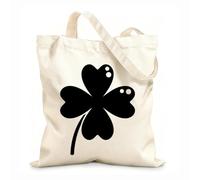 AILOONG Customizable pattern canvas bags irish luck clover icon simple luck japan 12 oz thick fabric Matches clothing 25x30cm Small