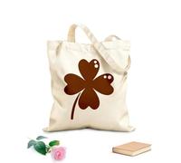 AILOONG Customizable pattern canvas bags irish luck clover icon simple luck japan 340g/m² thick fabric Matches clothing
