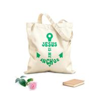 AILOONG Customizable pattern canvas bags jesus is my anchor design 340g/m² thick fabric Matches clothing