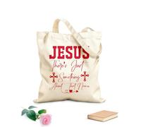 AILOONG Customizable pattern canvas bags jesus there just something about that name 340g/m² thick fabric Matches clothing