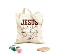 AILOONG Customizable pattern canvas bags jesus there just something about that name 340g/m² thick fabric Matches clothing