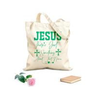 AILOONG Customizable pattern canvas bags jesus there just something about that name 340g/m² thick fabric Matches clothing