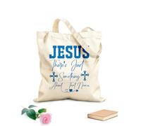 AILOONG Customizable pattern canvas bags jesus there just something about that name 340g/m² thick fabric Matches clothing