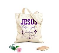AILOONG Customizable pattern canvas bags jesus there just something about that name 340g/m² thick fabric Matches clothing