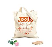 AILOONG Customizable pattern canvas bags jesus there just something about that name 340g/m² thick fabric Matches clothing