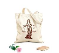 AILOONG Customizable pattern canvas bags judicial grace justice lady virtuous vigilance icon of justice lady 340g/m² thick fabric Matches clothing