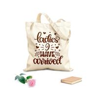 AILOONG Customizable pattern canvas bags ladies i have arrived valentines day heart love be mine holiday 340g/m² thick fabric Matches clothing