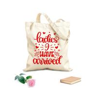AILOONG Customizable pattern canvas bags ladies i have arrived valentines day heart love be mine holiday 340g/m² thick fabric Matches clothing