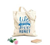 AILOONG Customizable pattern canvas bags life is the flower 340g/m² thick fabric Matches clothing