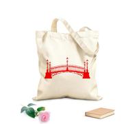 AILOONG Customizable pattern canvas bags love bridge romantic path 340g/m² thick fabric Matches clothing