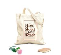AILOONG Customizable pattern canvas bags love stinks valentine day quote and mug design 340g/m² thick fabric Matches clothing