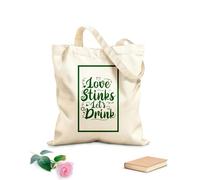 AILOONG Customizable pattern canvas bags love stinks valentine day quote and mug design 340g/m² thick fabric Matches clothing