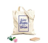 AILOONG Customizable pattern canvas bags love stinks valentine day quote and mug design 340g/m² thick fabric Matches clothing