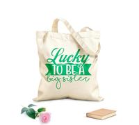 AILOONG Customizable pattern canvas bags lucky to be a big sister 340g/m² thick fabric Matches clothing