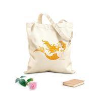 AILOONG Customizable pattern canvas bags magic mermaid girl and design sketch 340g/m² thick fabric Matches clothing