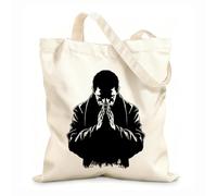 AILOONG Customizable pattern canvas bags The heavenly highlight is the graceful prayerful meditation of praying hands 12 oz thick fabric Matches clothing 35x40cm Large