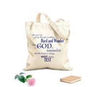 AILOONG Customizable pattern canvas bags When you are going through difficult times and wondering where God is, remember that during an exam, the teacher always remains silent. 340g/m² thick fabric