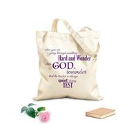 AILOONG Customizable pattern canvas bags When you are going through difficult times and wondering where God is, remember that during an exam, the teacher always remains silent. 340g/m² thick fabric