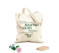 AILOONG Customizable pattern canvas bags When you are going through difficult times and wondering where God is, remember that during an exam, the teacher always remains silent. 340g/m² thick fabric
