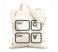 AILOONG Digitally printed canvas bags 12 oz thick fabric daddy and me typography set Uses as a makeup bag 35x40cm Large