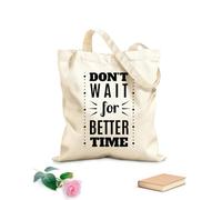 AILOONG Digitally printed canvas bags 12 oz thick fabric daily wisdom and motivation quotes set Uses as a makeup bag 35x40cm Large