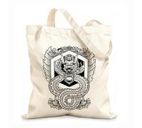 AILOONG Digitally printed canvas bags 12 oz thick fabric dragon ornament design Uses as a makeup bag 25x30cm Small