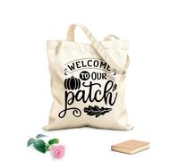 AILOONG Digitally printed canvas bags 12 oz thick fabric fall and autumn fall and autumn quotes typography Uses as a makeup bag 35x40cm Large