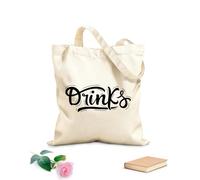 AILOONG Digitally printed canvas bags 12 oz thick fabric Fast food junk street food cafe bakery restaurant badge pizza burger Uses as a makeup bag 31x36cm Medium