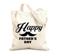 AILOONG Digitally printed canvas bags 12 oz thick fabric father day lettering quotes Uses as a makeup bag 25x30cm Small