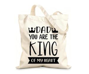 AILOONG Digitally printed canvas bags 12 oz thick fabric fathers day hand lettering set Uses as a makeup bag 25x30cm Small