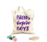 AILOONG Digitally printed canvas bags 340g/m² thick fabric brows before boys Uses as a makeup bag