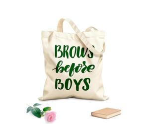 AILOONG Digitally printed canvas bags 340g/m² thick fabric brows before boys Uses as a makeup bag