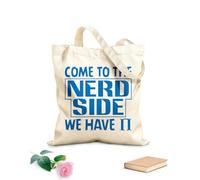 AILOONG Digitally printed canvas bags 340g/m² thick fabric come to the nerd side we have pi Uses as a makeup bag
