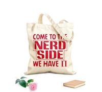 AILOONG Digitally printed canvas bags 340g/m² thick fabric come to the nerd side we have pi Uses as a makeup bag