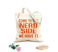 AILOONG Digitally printed canvas bags 340g/m² thick fabric come to the nerd side we have pi Uses as a makeup bag