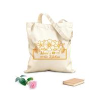 AILOONG Digitally printed canvas bags 340g/m² thick fabric culinary typography with chef Uses as a makeup bag