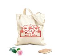 AILOONG Digitally printed canvas bags 340g/m² thick fabric culinary typography with chef Uses as a makeup bag
