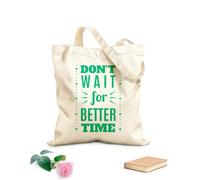 AILOONG Digitally printed canvas bags 340g/m² thick fabric daily wisdom and motivation quotes set Uses as a makeup bag