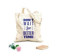 AILOONG Digitally printed canvas bags 340g/m² thick fabric daily wisdom and motivation quotes set Uses as a makeup bag