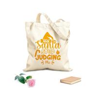 AILOONG Digitally printed canvas bags 340g/m² thick fabric dear santa stop judging merry christmas Uses as a makeup bag