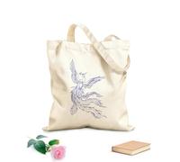 AILOONG Digitally printed canvas bags 340g/m² thick fabric design phoenix asian outline Uses as a makeup bag