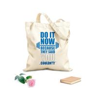 AILOONG Digitally printed canvas bags 340g/m² thick fabric do it now because they said you couldn t gym fitness poster with grunge effect Uses as a makeup bag