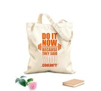 AILOONG Digitally printed canvas bags 340g/m² thick fabric do it now because they said you couldn t gym fitness poster with grunge effect Uses as a makeup bag
