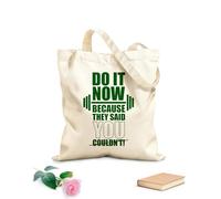 AILOONG Digitally printed canvas bags 340g/m² thick fabric do it now because they said you couldn t gym fitness poster with grunge effect Uses as a makeup bag